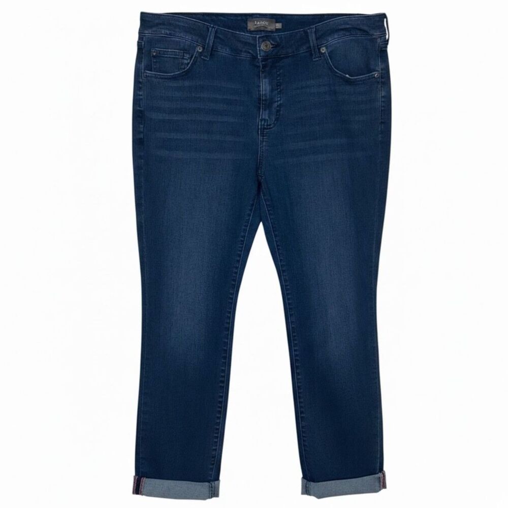 TORRID CROPPED ROLL CUFF STRETCH CASUAL EVERYDAY WEAR DENIM JEANS SIZE 18R